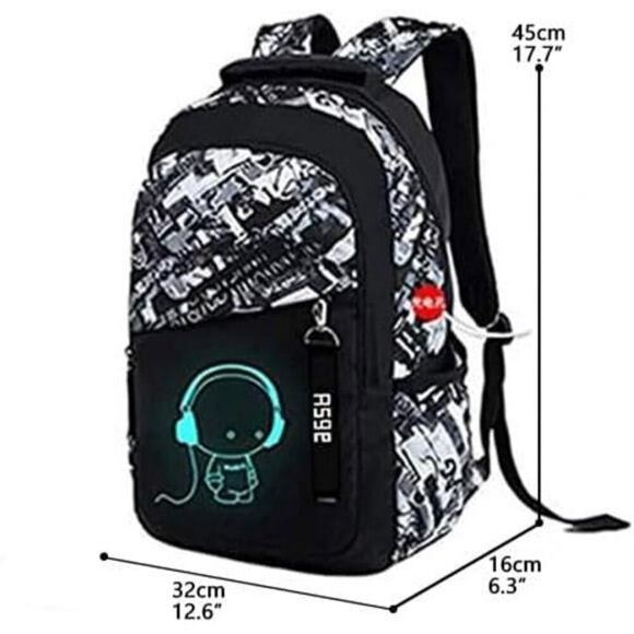 Asge Boys School Backpack Large Nylon Bookbag Teen Travel Hiking Daypack